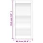 Voir la diapositive 6 : VIDAXL Portes d armoire à persiennes 2pcs blanc 99,3x49,4cm pin massif