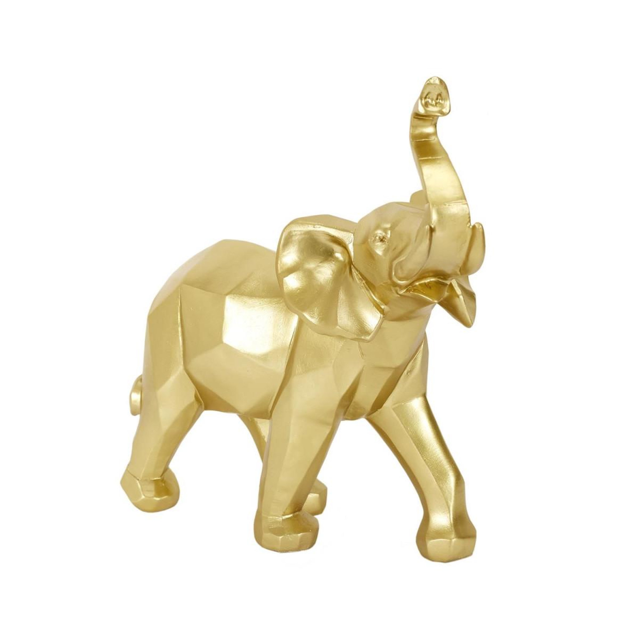 The Home Deco Factory Statuette déco  éléphant origami  30cm or