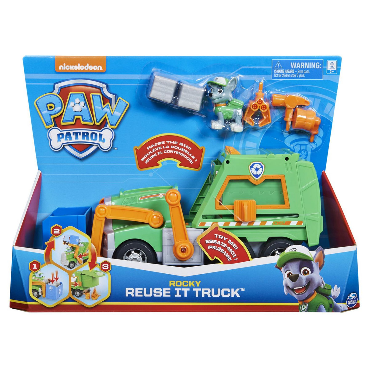 SPIN MASTER Paw Patrol Camion de recyclage avec Rocky