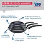 Voir la diapositive 4 : ELO Ensemble de 3 Poêles de cuisson 24, 28 et 32 cm et 3 faitouts 12, 20 et 24 cm Elo Prima Brillant