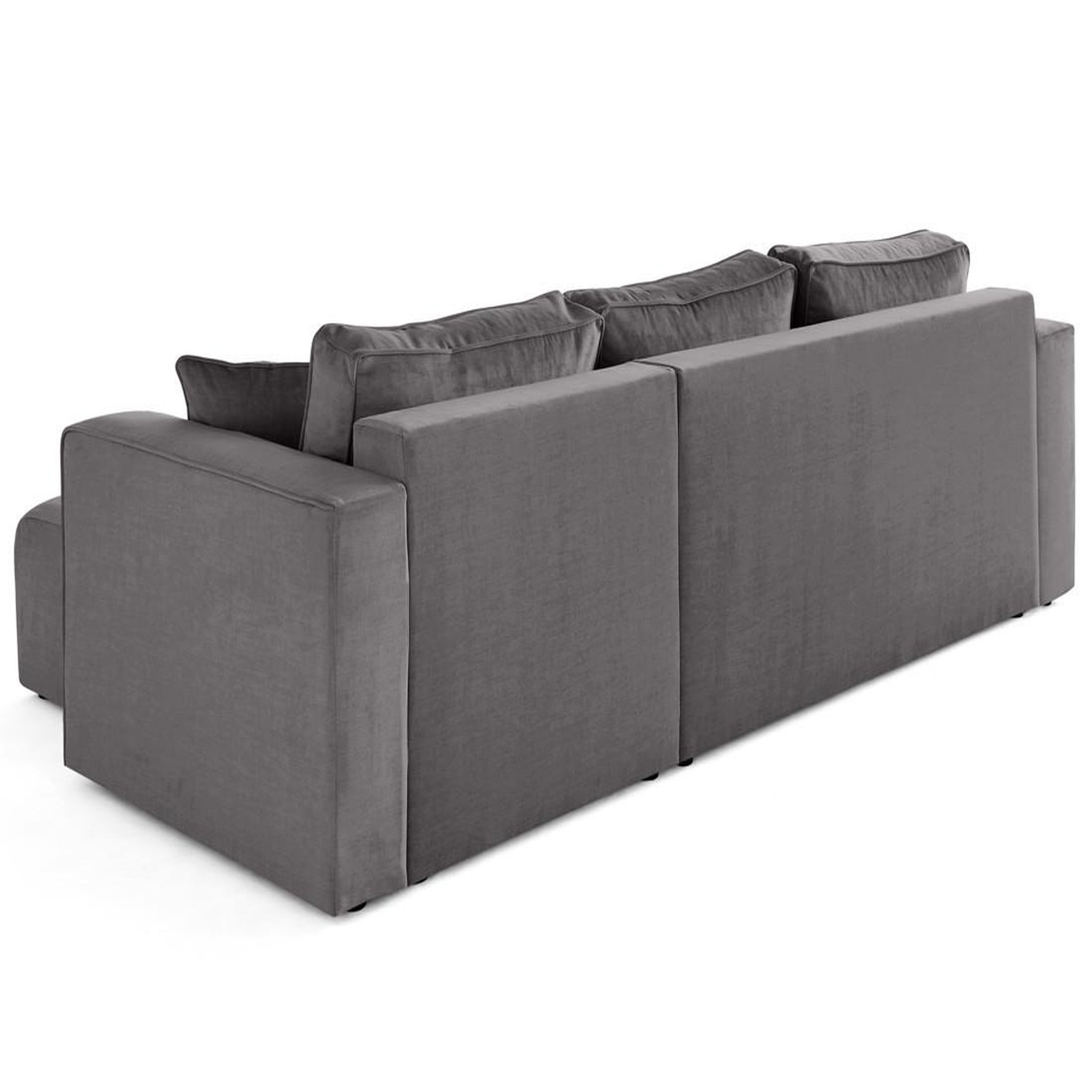 Voir la diapositive 5 : BEST MOBILIER Topaze - canapé d'angle déhoussable réversible 4 places en velours