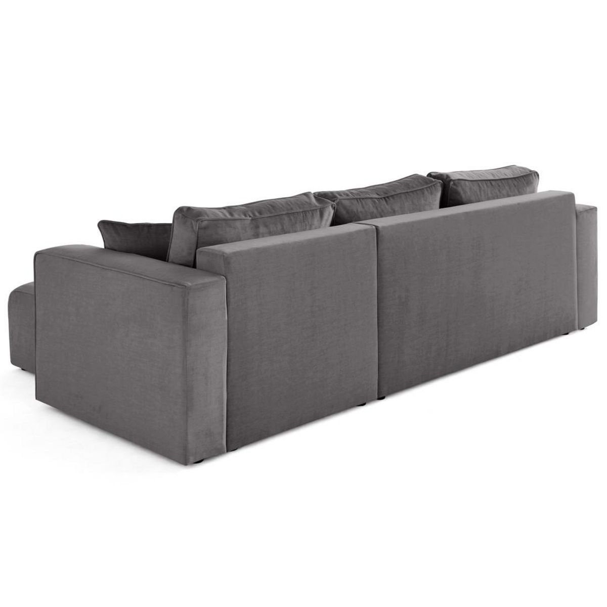 BEST MOBILIER Topaze - canapé d'angle déhoussable réversible 4 places en velours