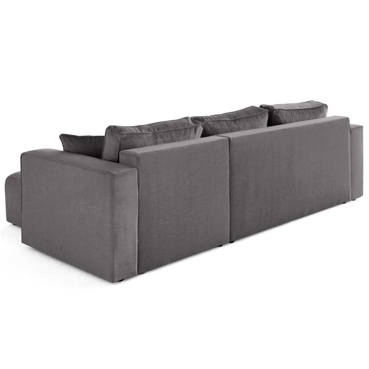 BEST MOBILIER Topaze - canapé d'angle déhoussable réversible 4 places en velours