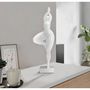 Voir la diapositive 6 : Paris Prix Statuette Femme Debout en Résine  Yoga  45cm Blanc