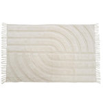 FUTURE HOME Tapis déco à franges en coton tufté 100x150cm