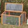 Voir la diapositive 3 : OUTSUNNY Mini serre de jardin serre à tomates dim. 90L x 80l x 58H cm toits ouvrables panneaux de polycarbonate bois sapin pré-huilé