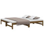 Voir la diapositive 3 : VIDAXL Lit coulissant sans matelas marron miel 2x(90x190) cm