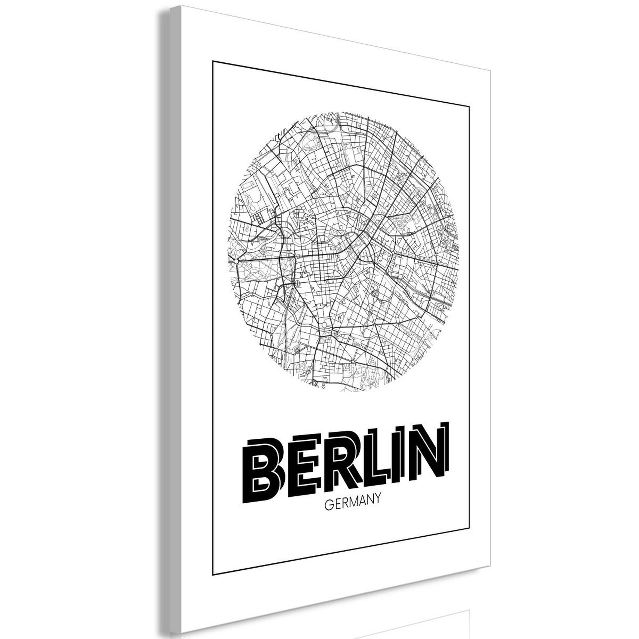 Paris Prix Tableau imprimé  retro berlin. Coloris disponibles : Multicolore