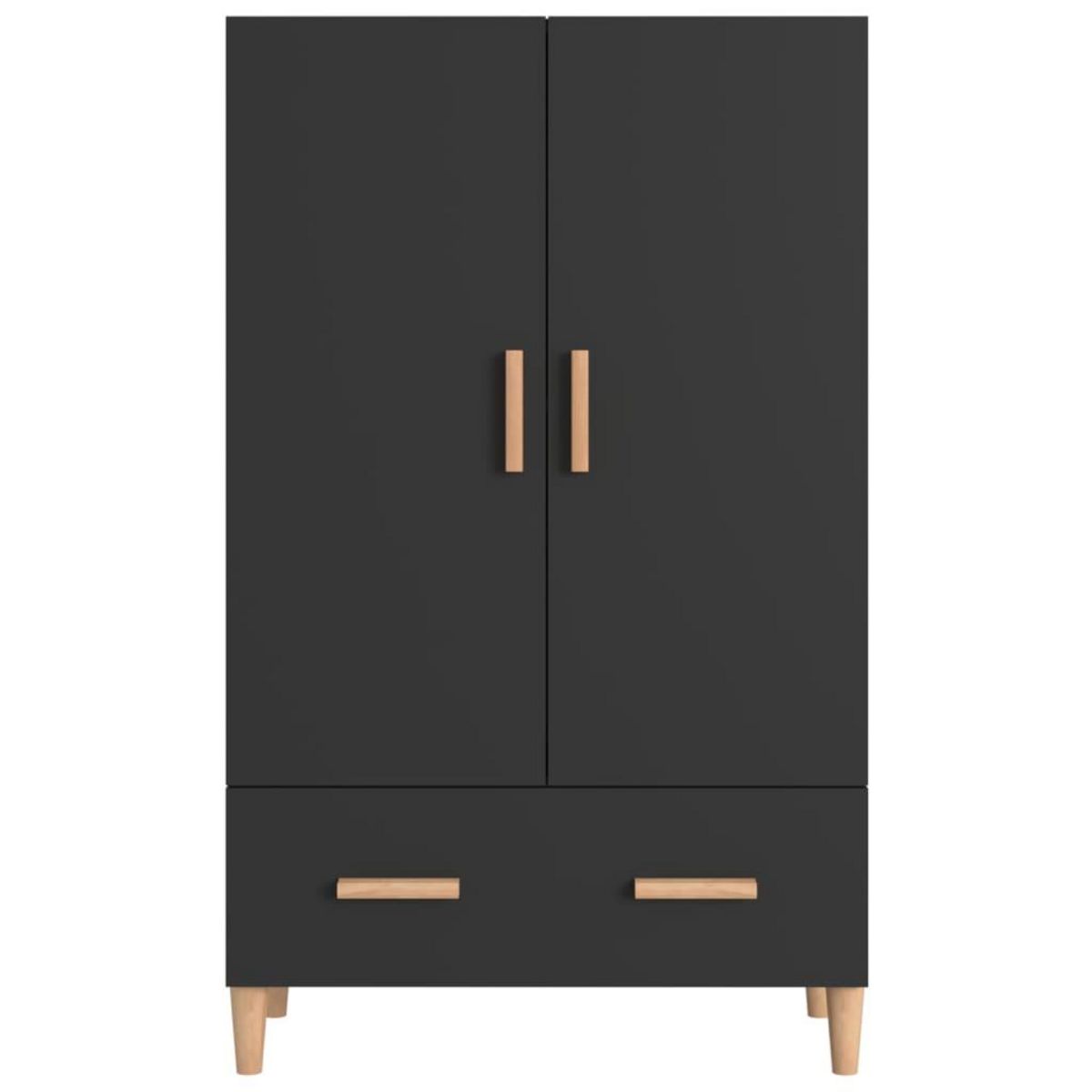 VIDAXL Buffet haut noir 70x31x115 cm bois d'ingenierie