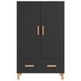 Voir la diapositive 3 : VIDAXL Buffet haut noir 70x31x115 cm bois d'ingenierie