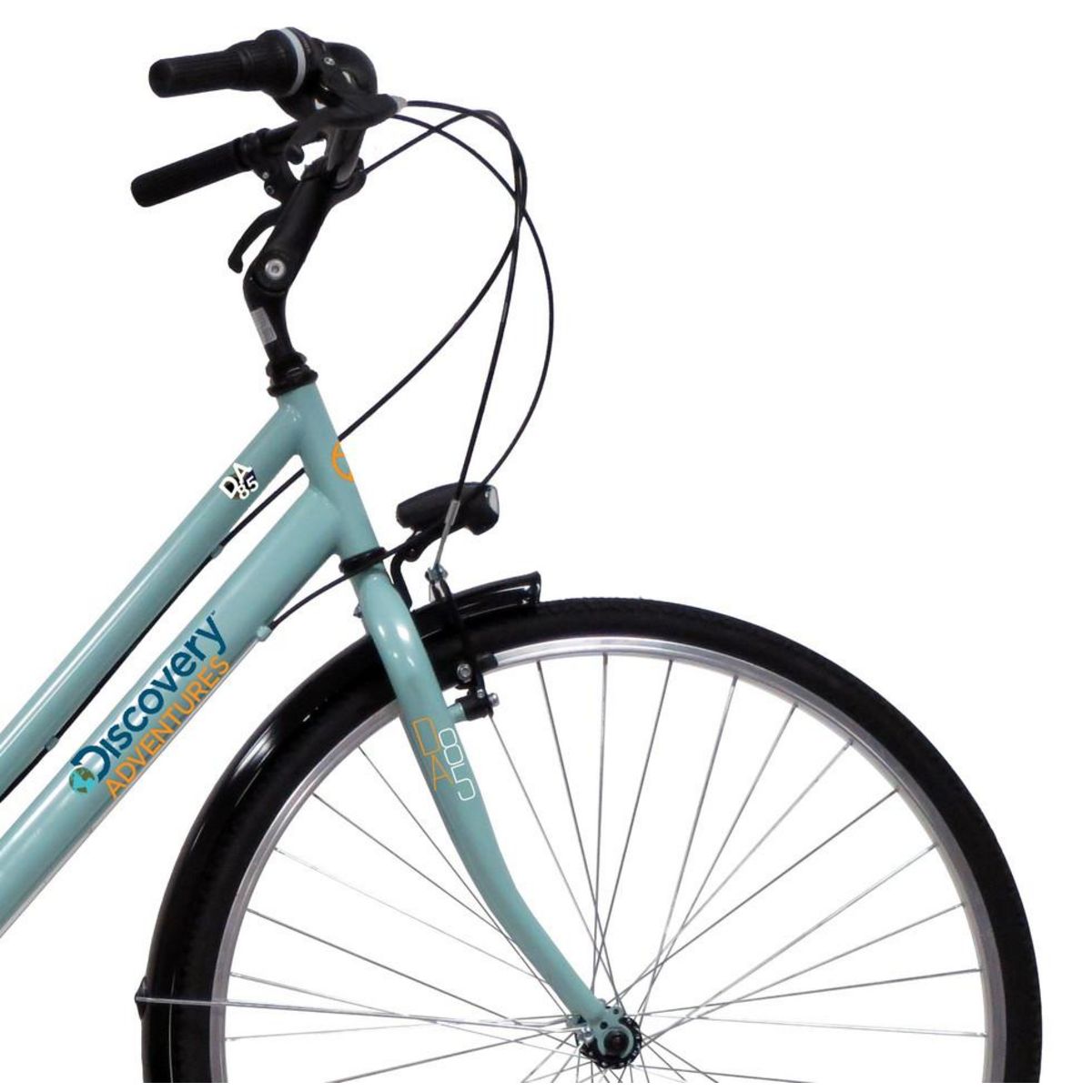 DISCOVERY ADVENTURES VELO - VTC 28'' City Rigide Femme Acier  Discovery Adventures  - 6 vitesses - Enjambement bas - Freins V-brake - Dérailleur Shimano - Potence réglable - Porte-bagages