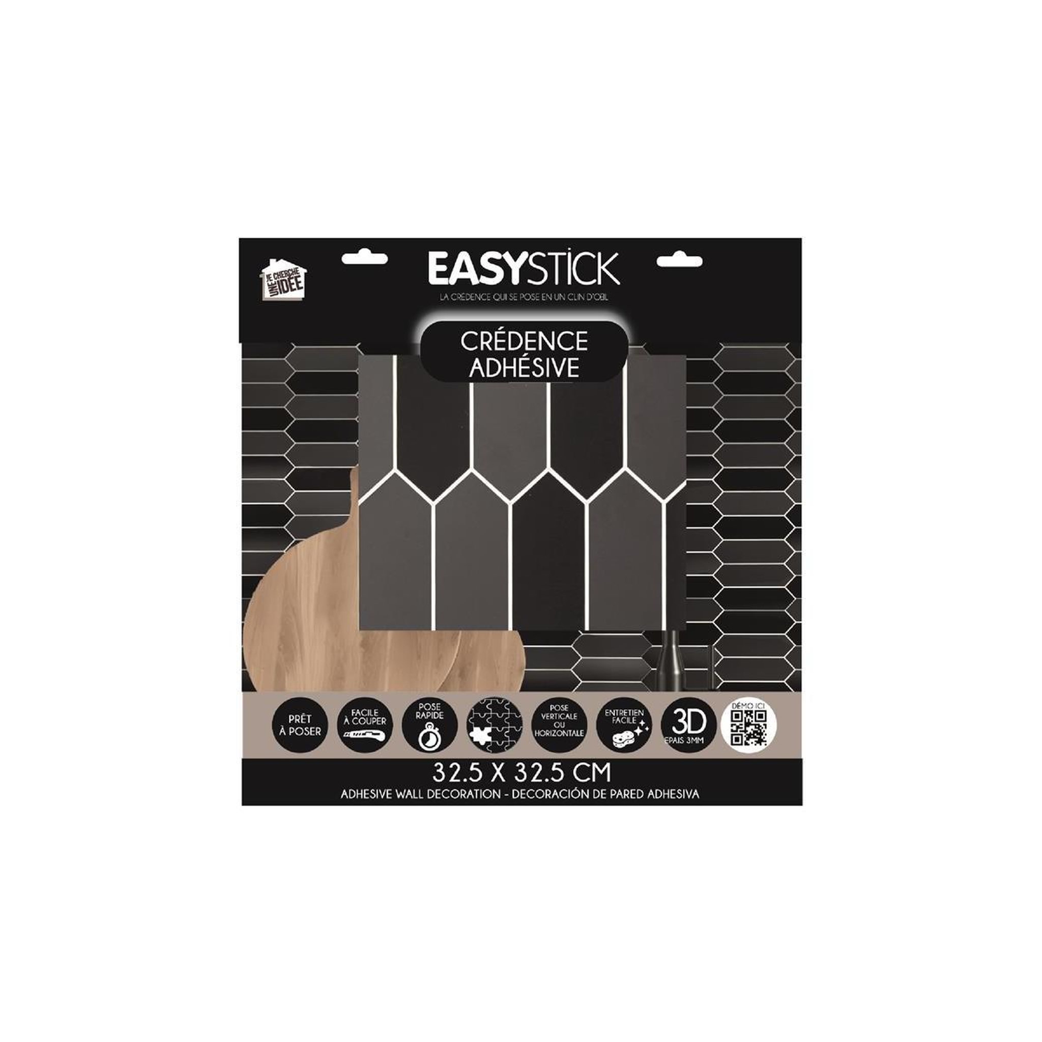 Voir la diapositive 4 : Je cherche une idee Crédence adhésive  easystick  32cm noir