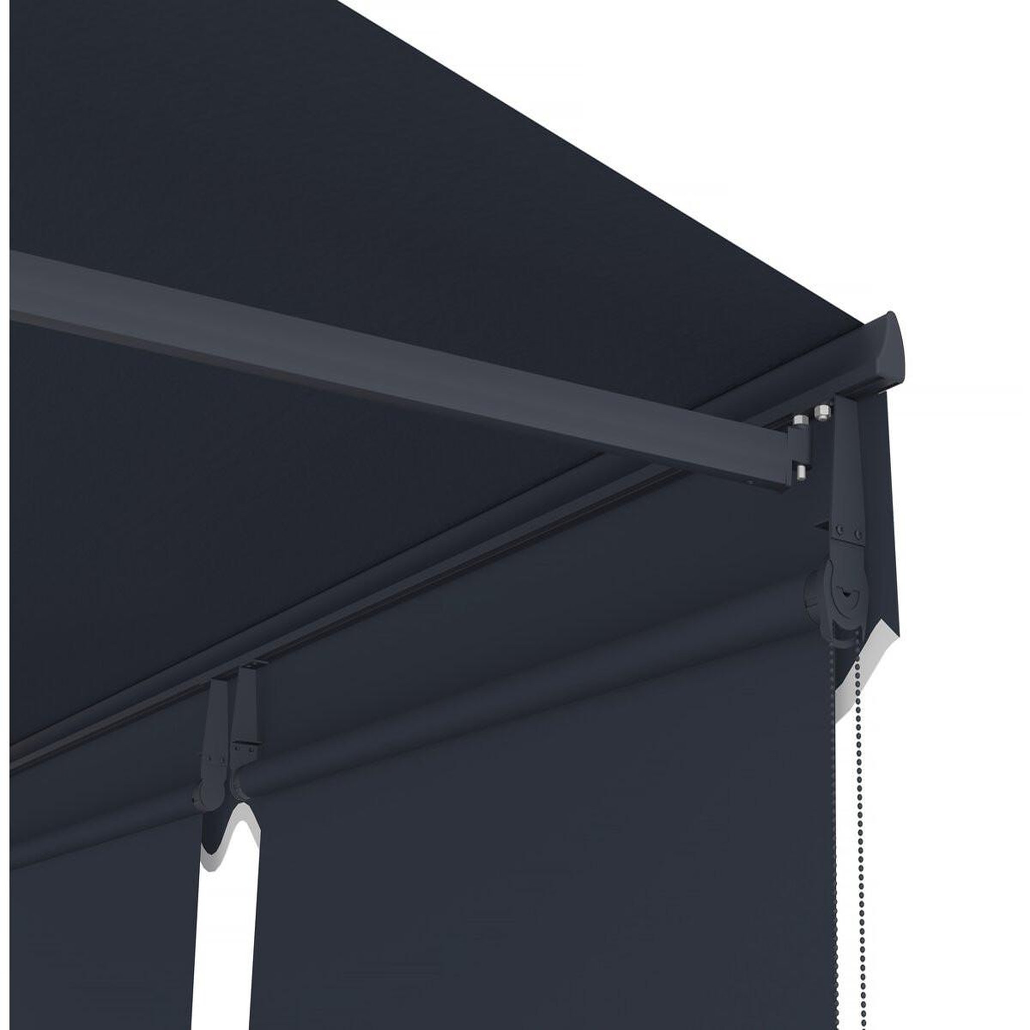Voir la diapositive 4 : Habitat et Jardin Store banne avec lambrequin en aluminium 2 x 3 m   shadow  - gris anthracite