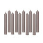 Voir la diapositive 1 : COMPTOIR DE LA BOUGIE Lot de 10 Bougies Bâton  Hugo  16cm Taupe