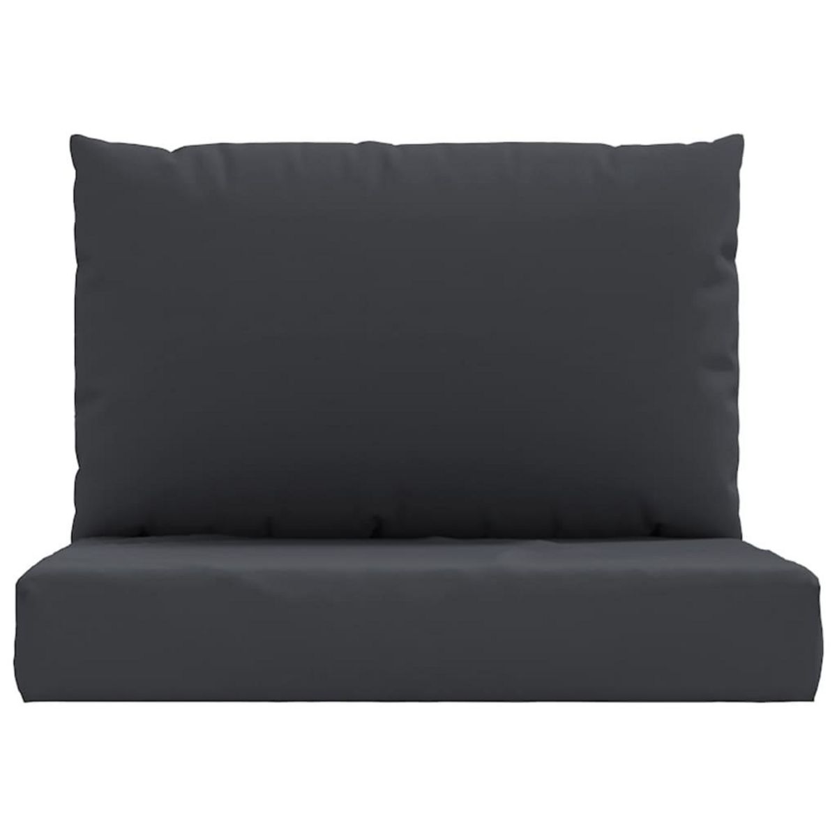 VIDAXL Coussins de palette lot de 2 noir tissu oxford
