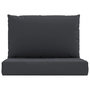 Voir la diapositive 4 : VIDAXL Coussins de palette lot de 2 noir tissu oxford