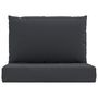 Voir la diapositive 4 : VIDAXL Coussins de palette lot de 2 noir tissu oxford
