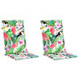Voir la diapositive 3 : VIDAXL Coussins de chaise de jardin dossier haut lot de 2 multicolore
