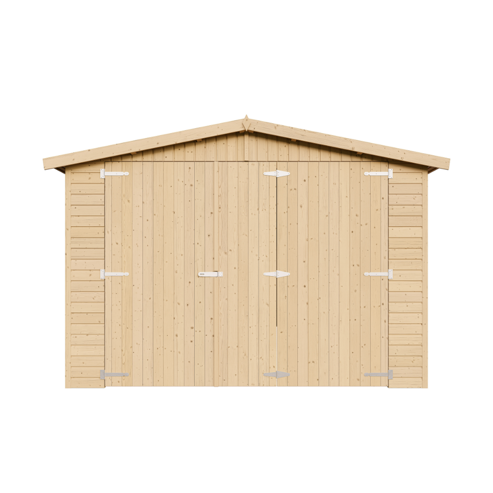 Voir la diapositive 3 : TIMBELA Garage en Bois Naturel - H222x516x324 cm/15 m² M101