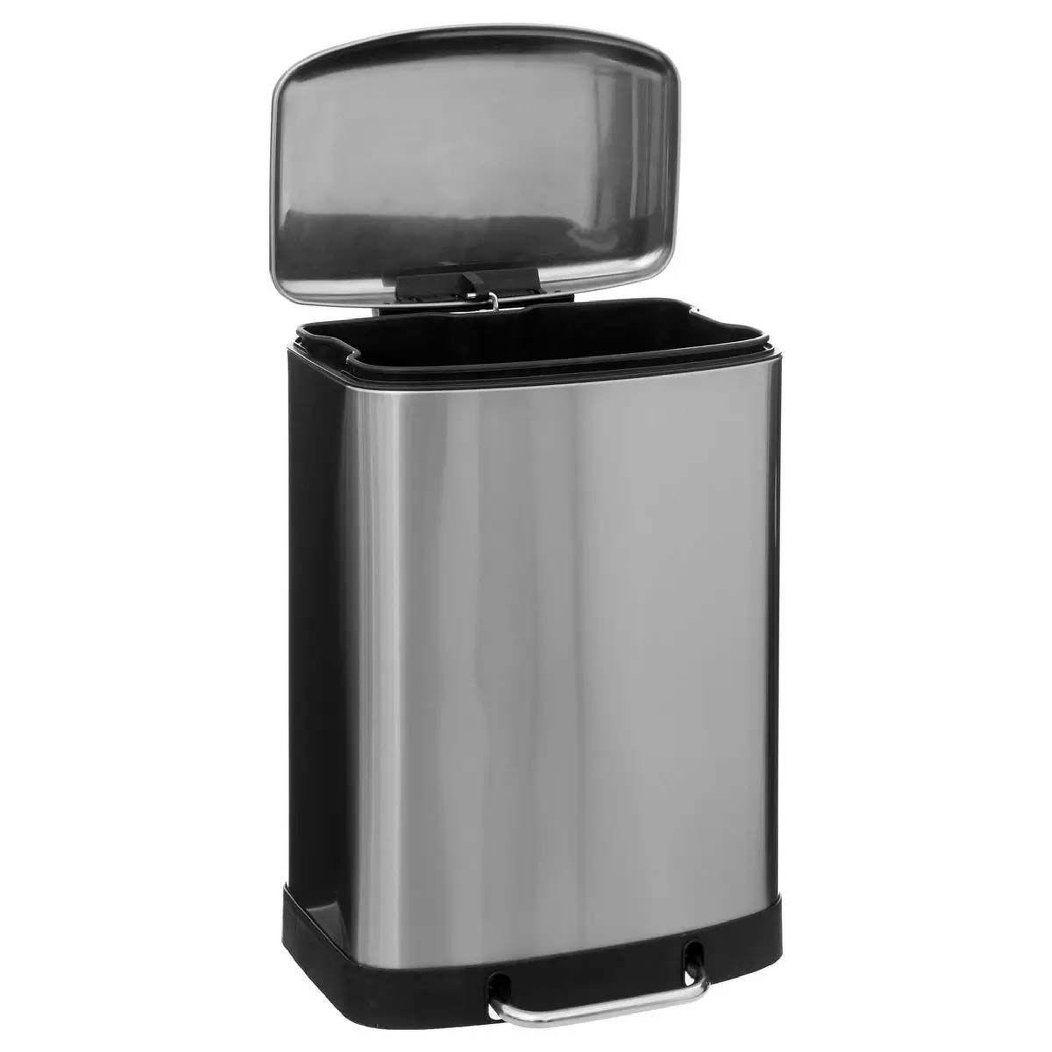 Voir la diapositive 3 : FIVE Poubelle de cuisine en inox  ariane  50l argent