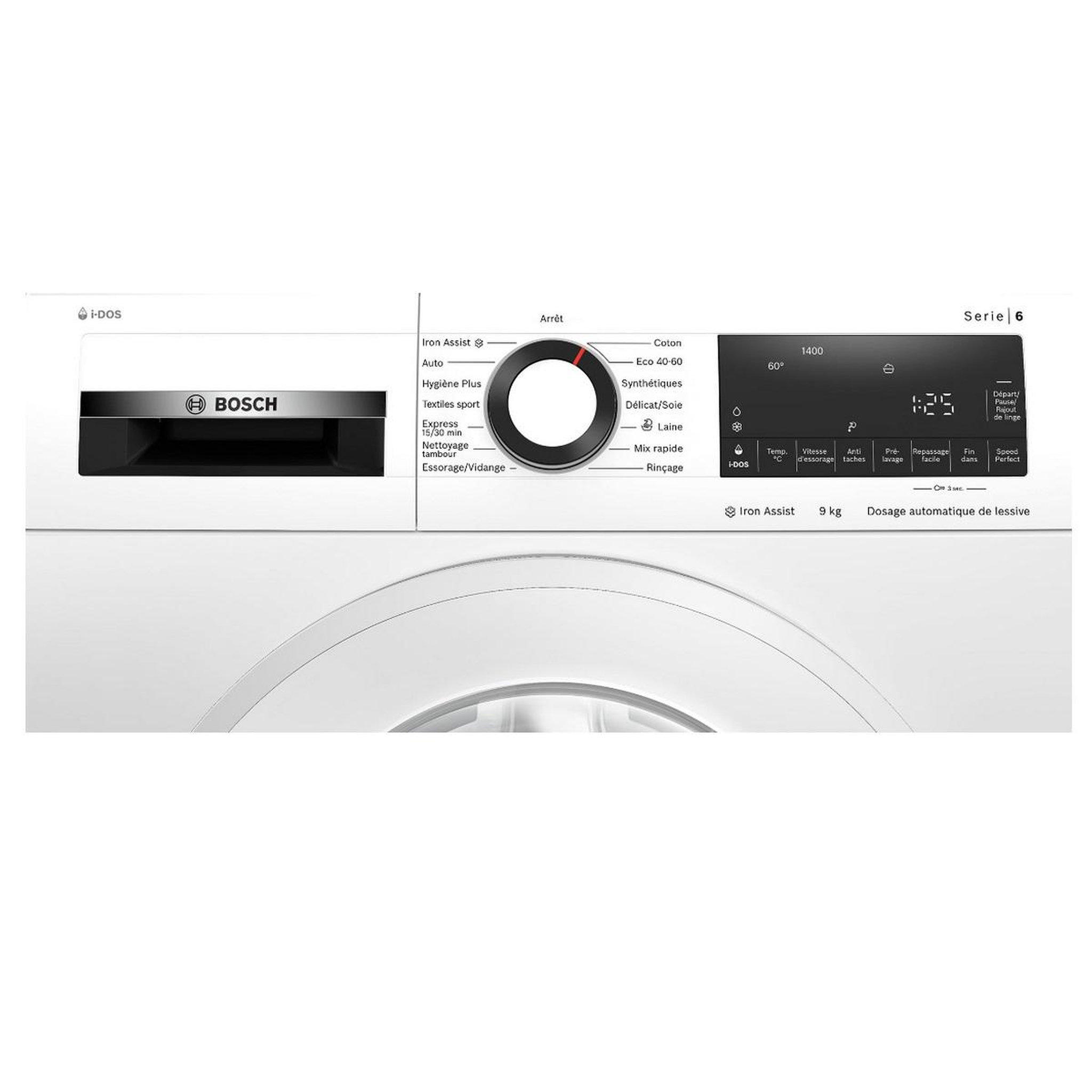 Voir la diapositive 5 : BOSCH Lave-linge frontal 9kg 1400 tours/min blanc - WGG244F0FR