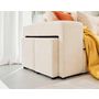 Voir la diapositive 4 : BEST MOBILIER California - canapé d'angle réversible 4 places - convertible avec coffre, étagère et poufs - en velours texturé