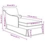 Voir la diapositive 6 : VIDAXL Fauteuil long avec traversin et accoudoir droit bleu velours