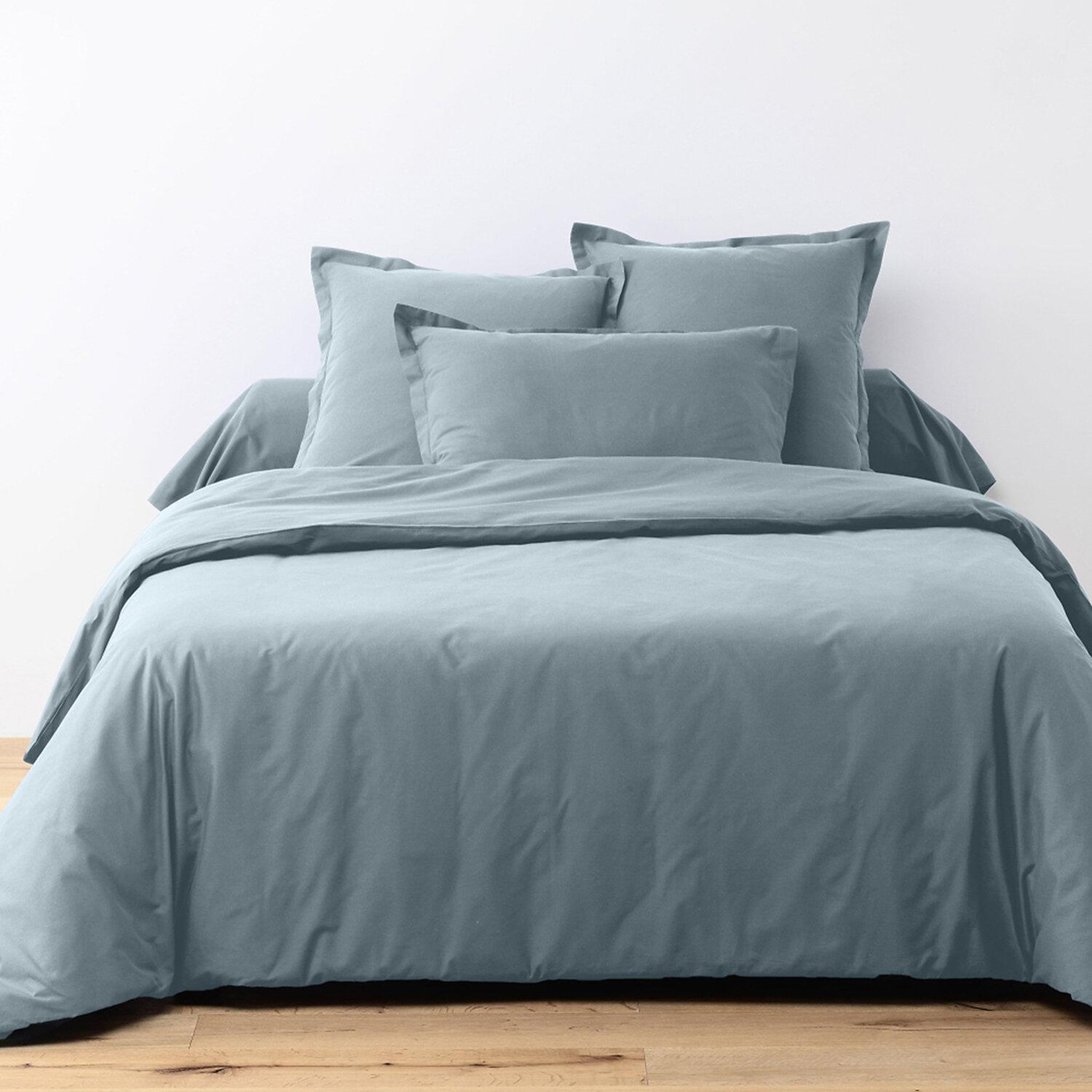Voir la diapositive 3 : Home collection Taie de traversin 100% coton 57fils