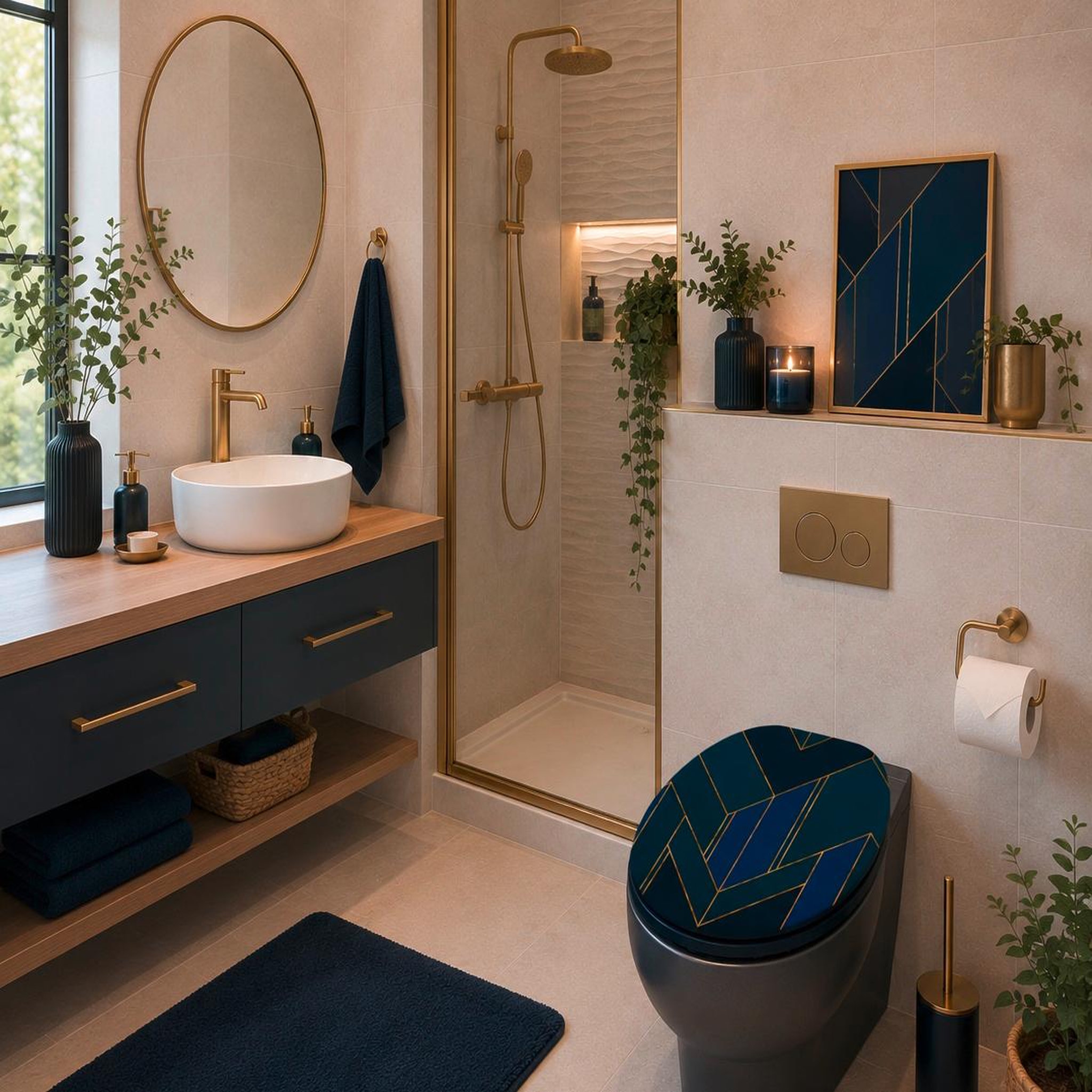 Voir la diapositive 4 : Eden Abattant wc charnieres plastique graphique