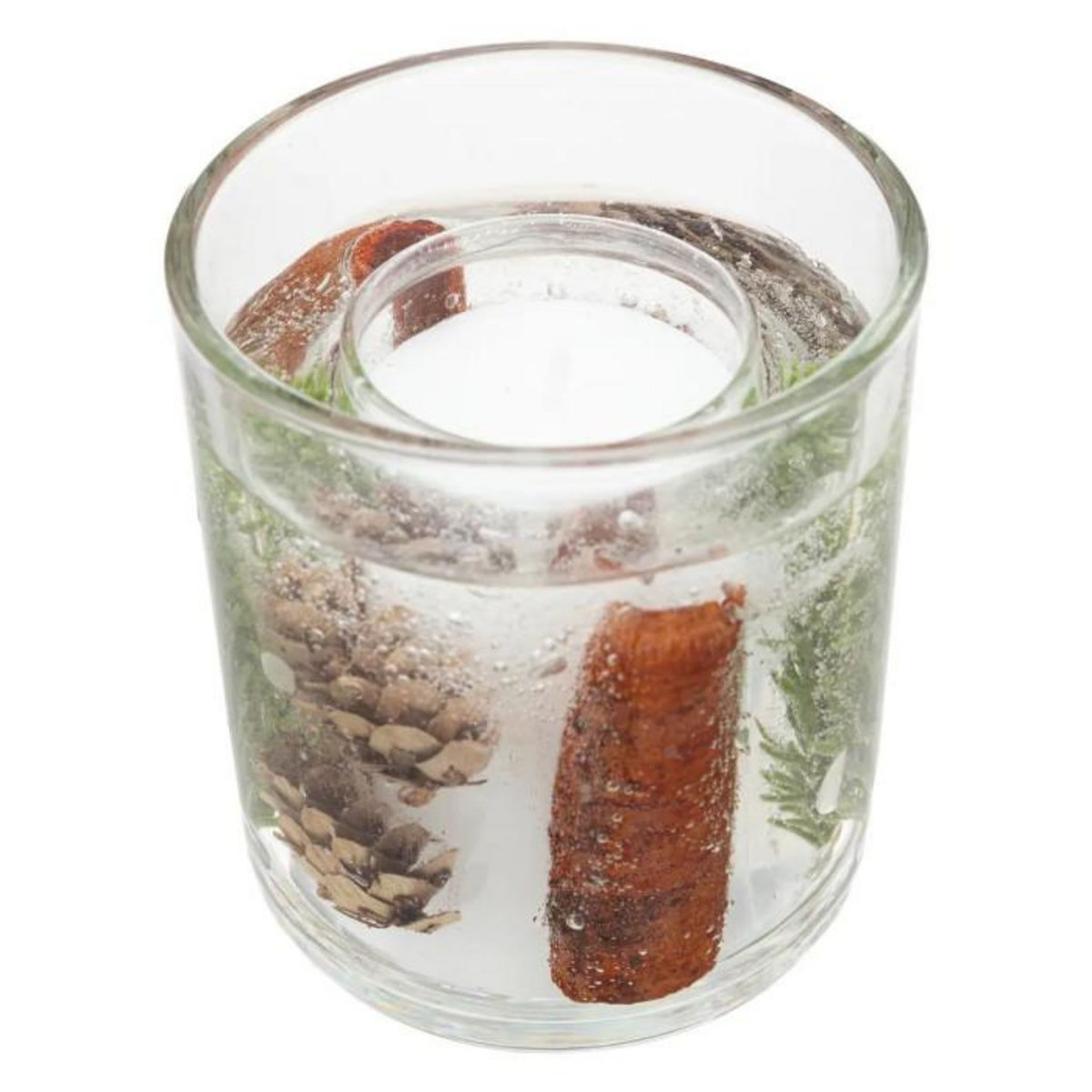 ATMOSPHERA Bougie Déco  Branche  90g Blanc