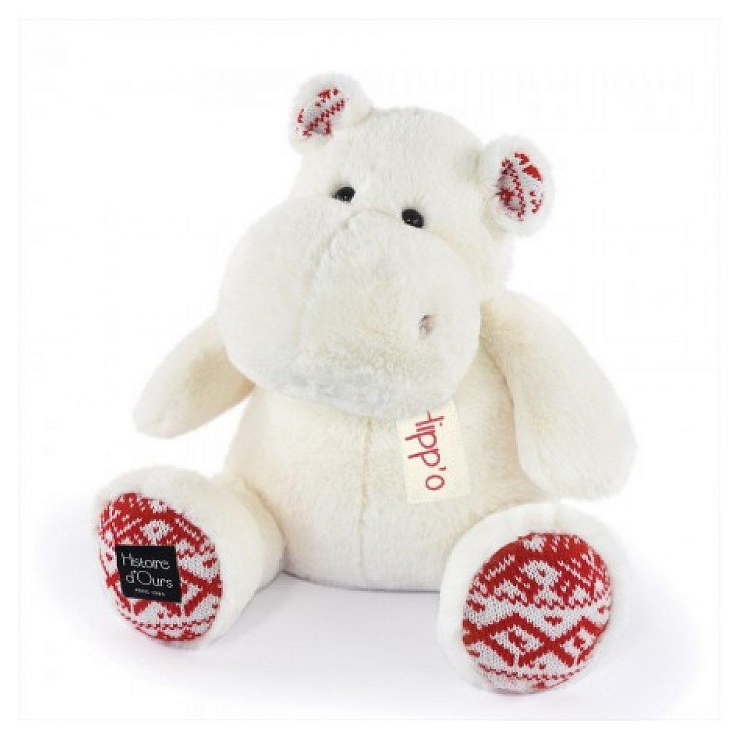 Histoire d'ours hippopotame en peluche Noël - vue 2
