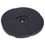 Voir la diapositive 6 : OUTSUNNY Lot de 4 poids de lestage pour parasols déportés dim. totales 48L x 48l x 8H cm polyéthylène haute densité noir