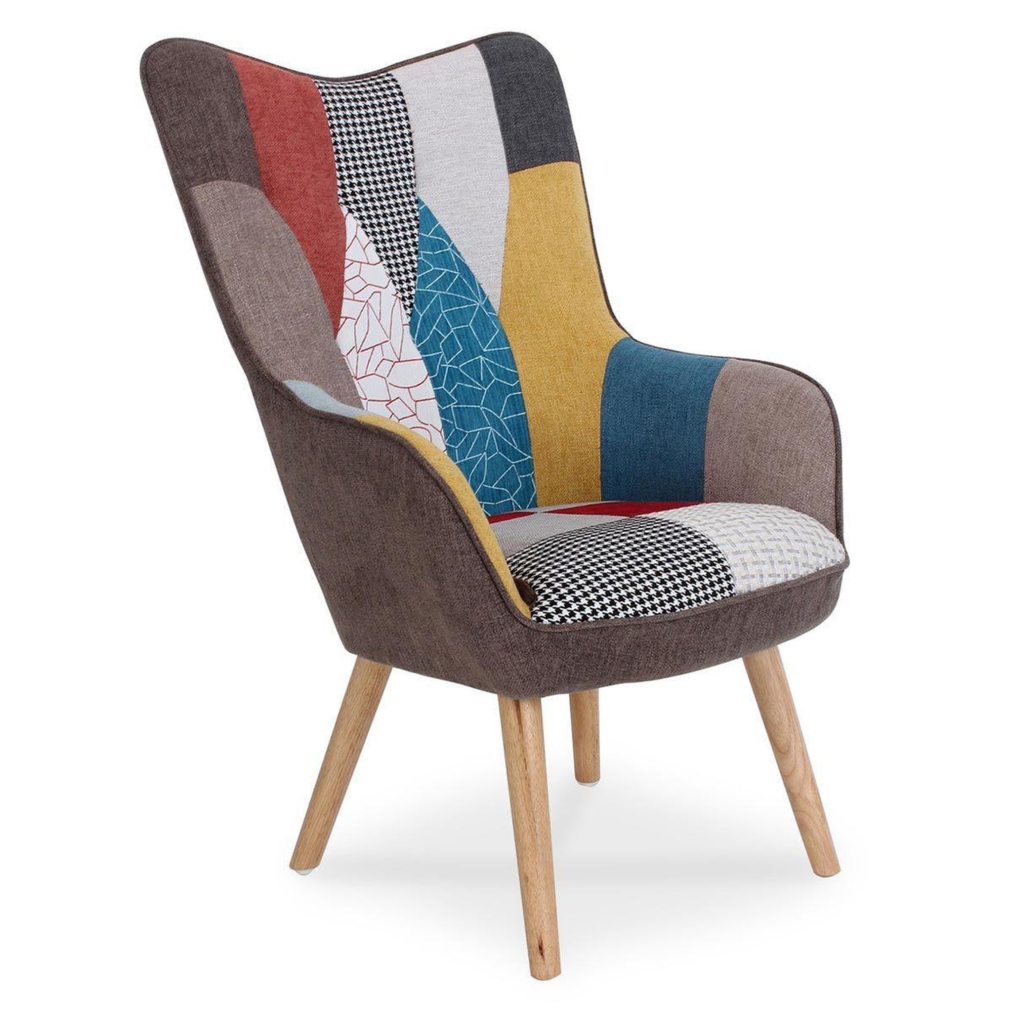 Paris Prix Fauteuil design patchwork  artic  100cm multicolore