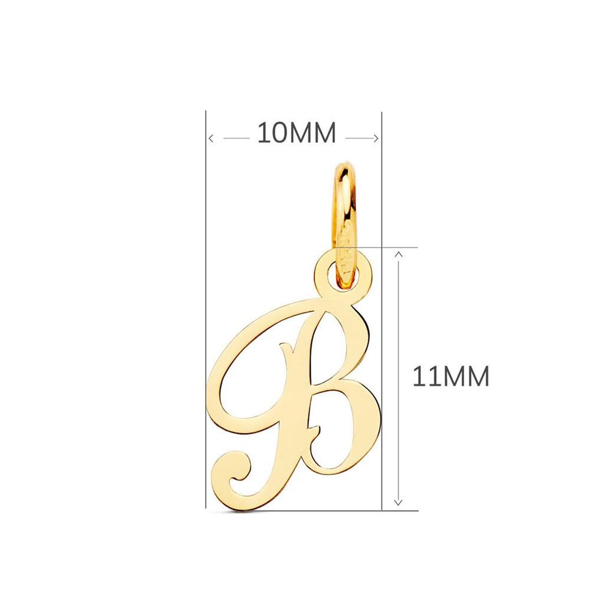Voir la diapositive 3 : L'ATELIER D'AZUR Collier - Pendentif Lettre  B  Or 750/1000 - Chaine Dorée