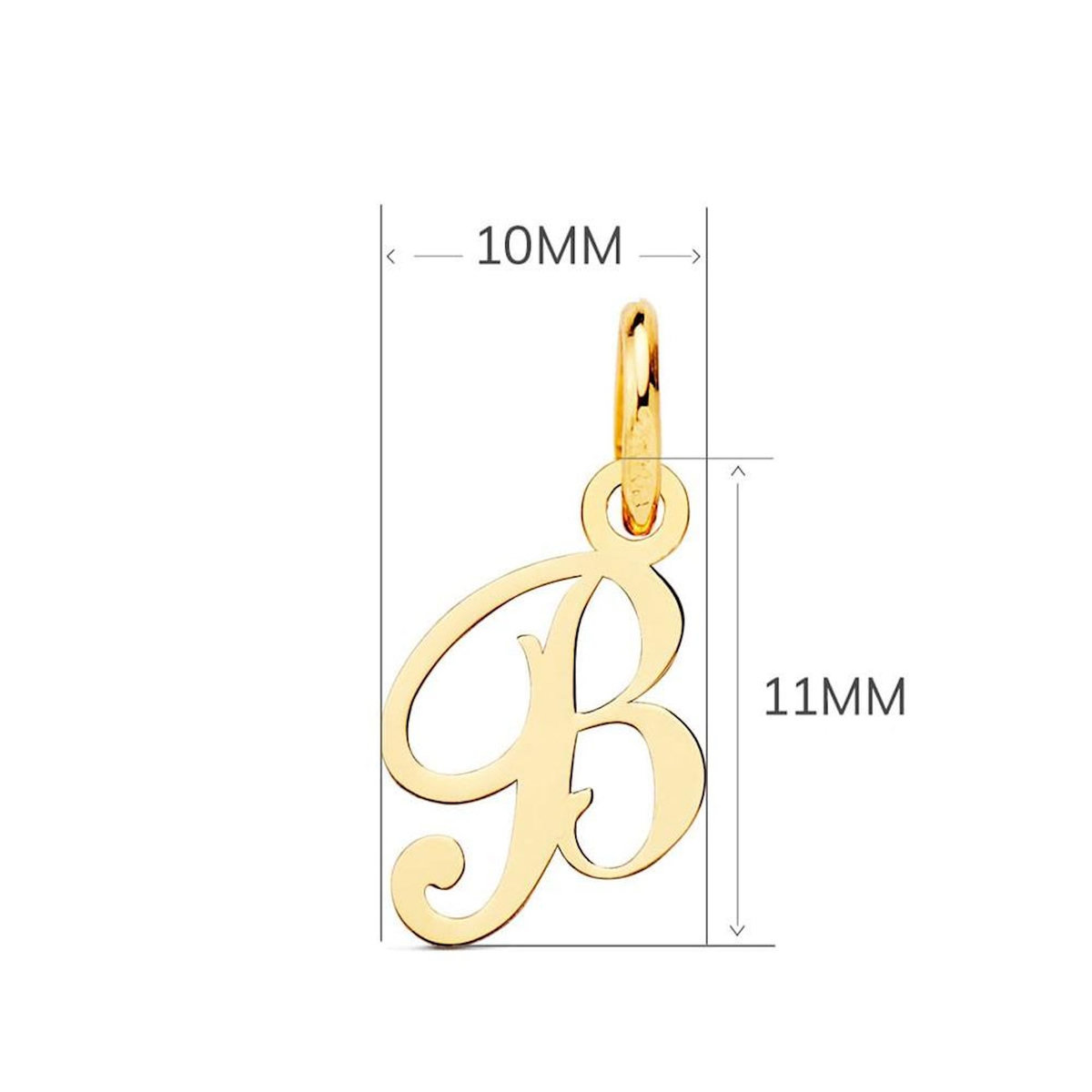 L'ATELIER D'AZUR Collier - Pendentif Lettre  B  Or 750/1000 - Chaine Dorée
