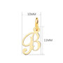 Voir la diapositive 3 : L'ATELIER D'AZUR Collier - Pendentif Lettre  B  Or 750/1000 - Chaine Dorée
