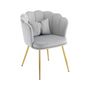 Voir la diapositive 6 : MERAX Fauteuil Fixe Avec Coussin Papillon Et Pieds En Métal Gris