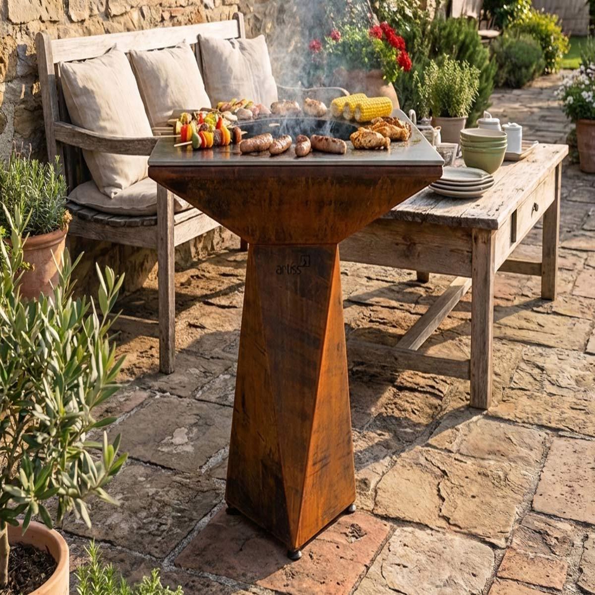Voir la diapositive 2 : ARTISS DESIGN Brasero G1 Basic Corten - Artiss