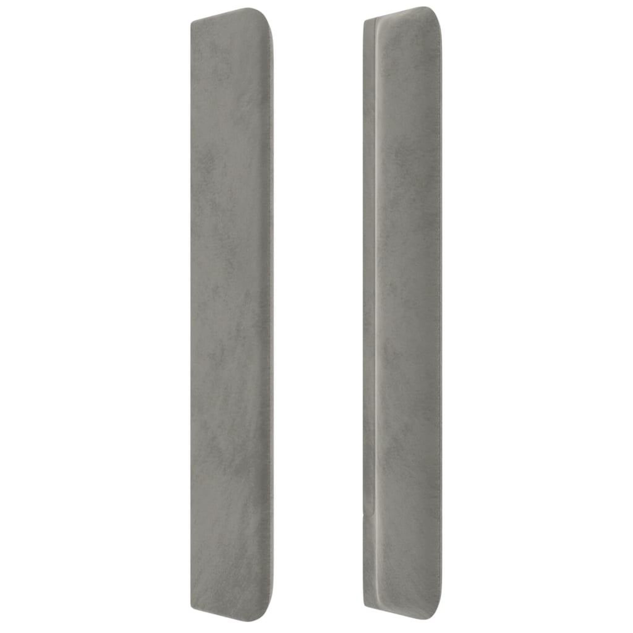 Voir la diapositive 4 : VIDAXL Tete de lit avec oreilles Gris clair 147x16x118/128 cm Velours