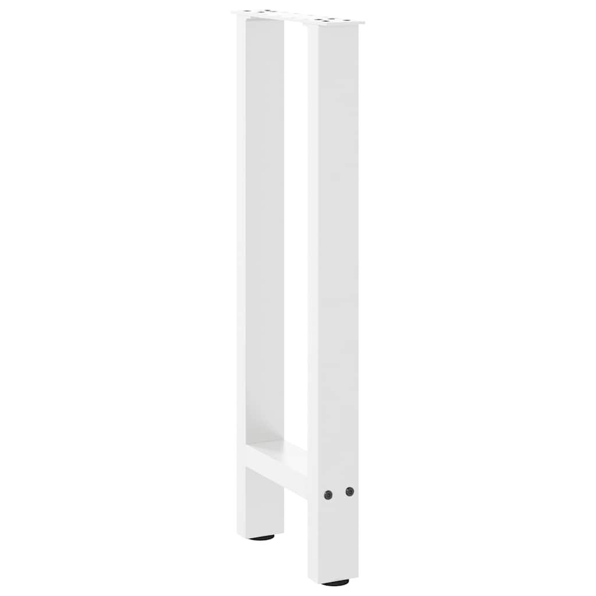 Voir la diapositive 4 : VIDAXL Pieds de table basse blanc 2 pcs 38x(72-73) cm acier