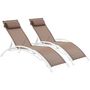 Voir la diapositive 1 : Habitat et Jardin Bain de soleil en aluminium  Beauty  - Phoenix - Taupe - Lot de 2