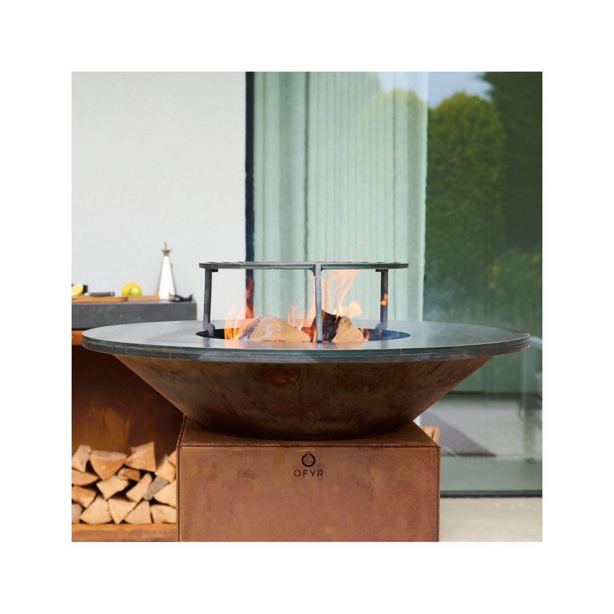 Voir la diapositive 3 : OFYR Brasero plancha - bois - ofyr - 75 - corten