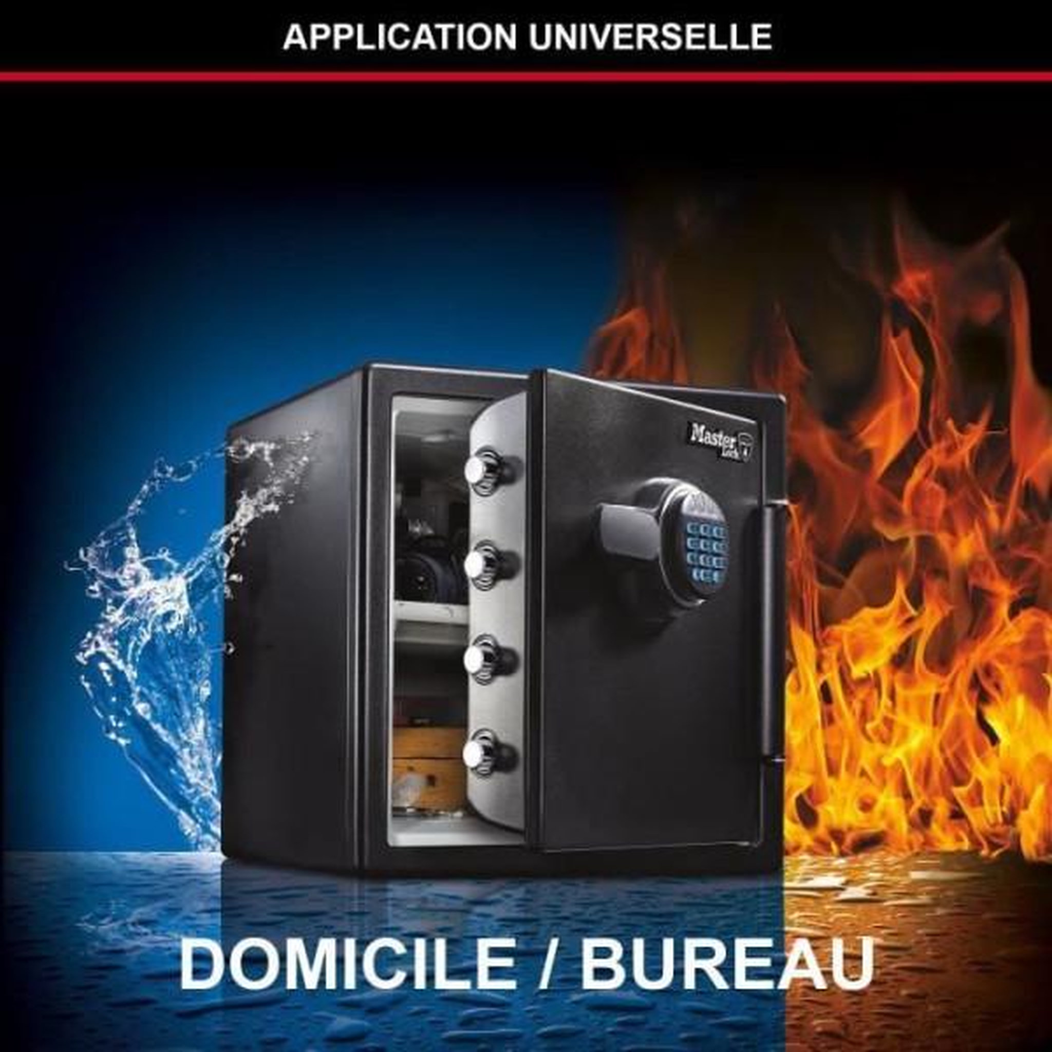 Voir la diapositive 3 : Master lock Coffre-fort - master lock - lfw123ftc - ignifuge et etanche - xl 33,6 litres - combinaison electronique