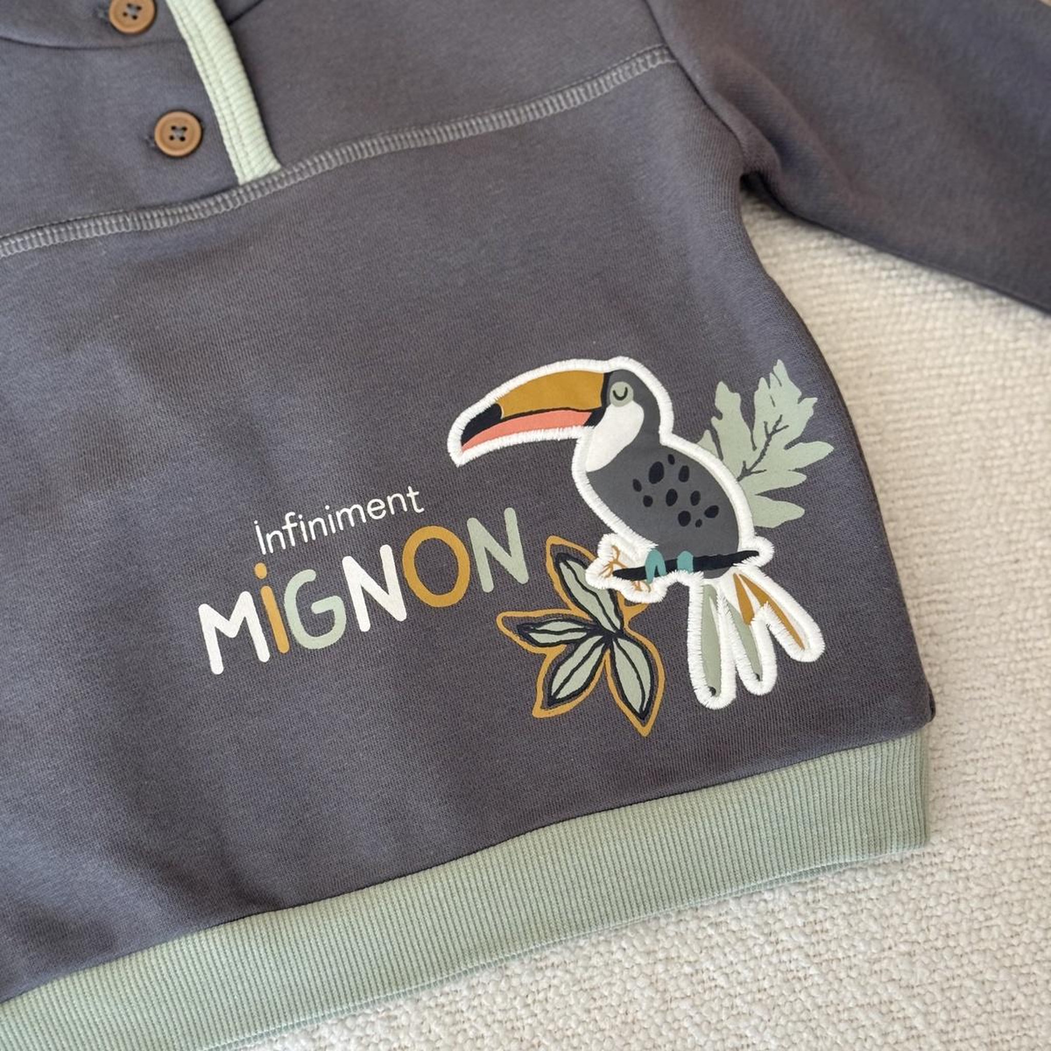 Voir la diapositive 6 : Petit Béguin Sweat-shirt enfant en molleton ultra chaud Boavista