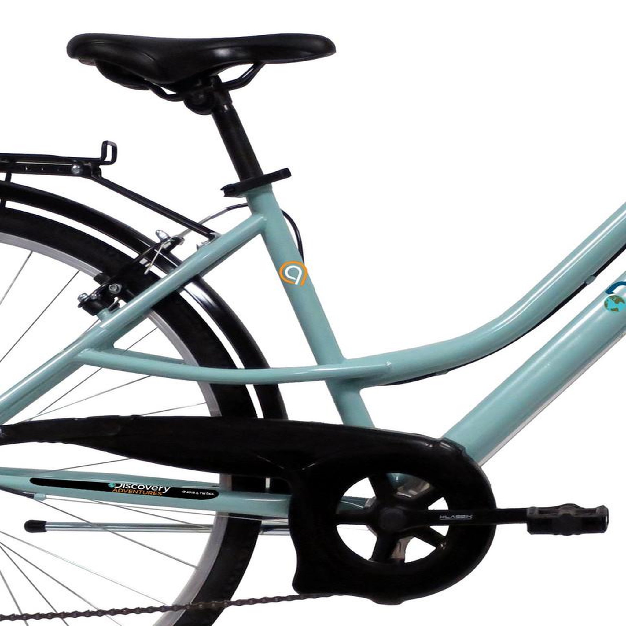 Voir la diapositive 3 : DISCOVERY ADVENTURES VELO - VTC 28'' City Rigide Femme Acier  Discovery Adventures  - 6 vitesses - Enjambement bas - Freins V-brake - Dérailleur Shimano - Potence réglable - Porte-bagages