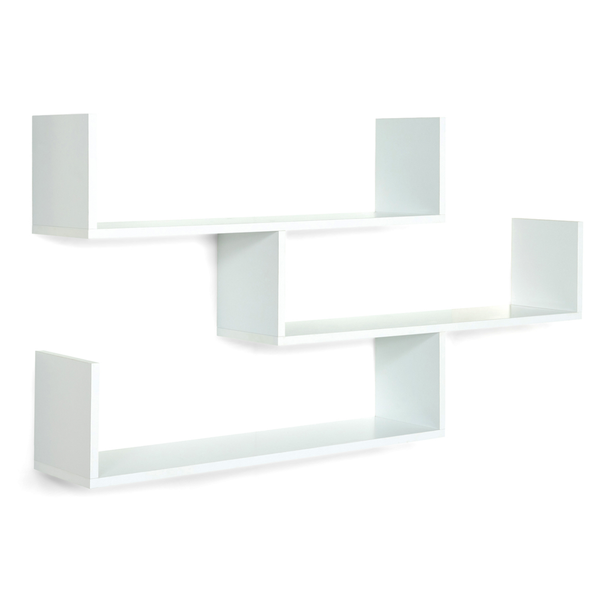 ID MARKET Etagère murale multiposition LOU blanche