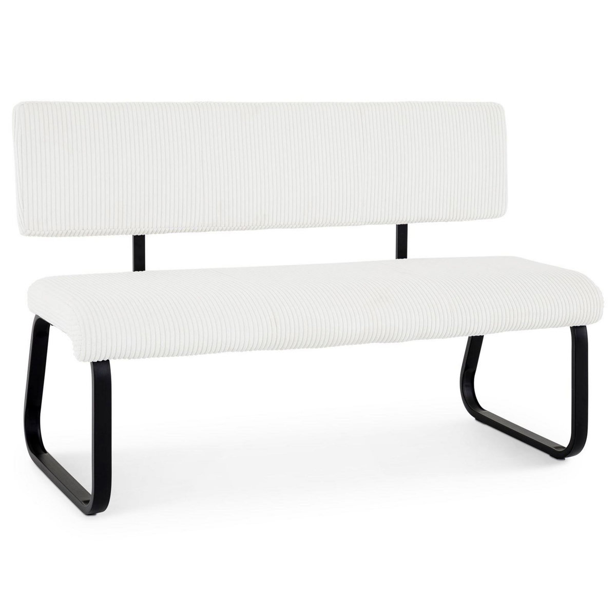 IDIMEX Banc de salle à manger MATESE L 135 cm en velours côtelé