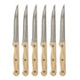 Voir la diapositive 1 : SECRET DE GOURMET Lot de 6 Couteaux à Steak Bois  Dosa  21cm Naturel