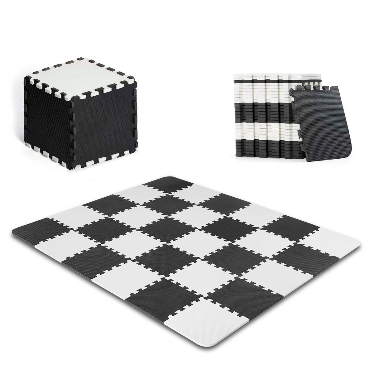 KINDERKRAFT Tapis de jeu puzzle pour enfants - mousse douce et antidérapante