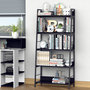 Voir la diapositive 2 : HOMCOM Étagère bibliothèque de rangement style industriel incliné 5 niveaux 70L x 35l x 150H cm noir